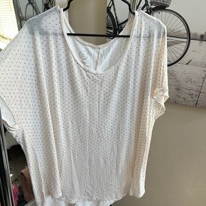 Gold polka dot blouse